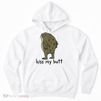 Kiss My Butt Funny Frog Hoodie