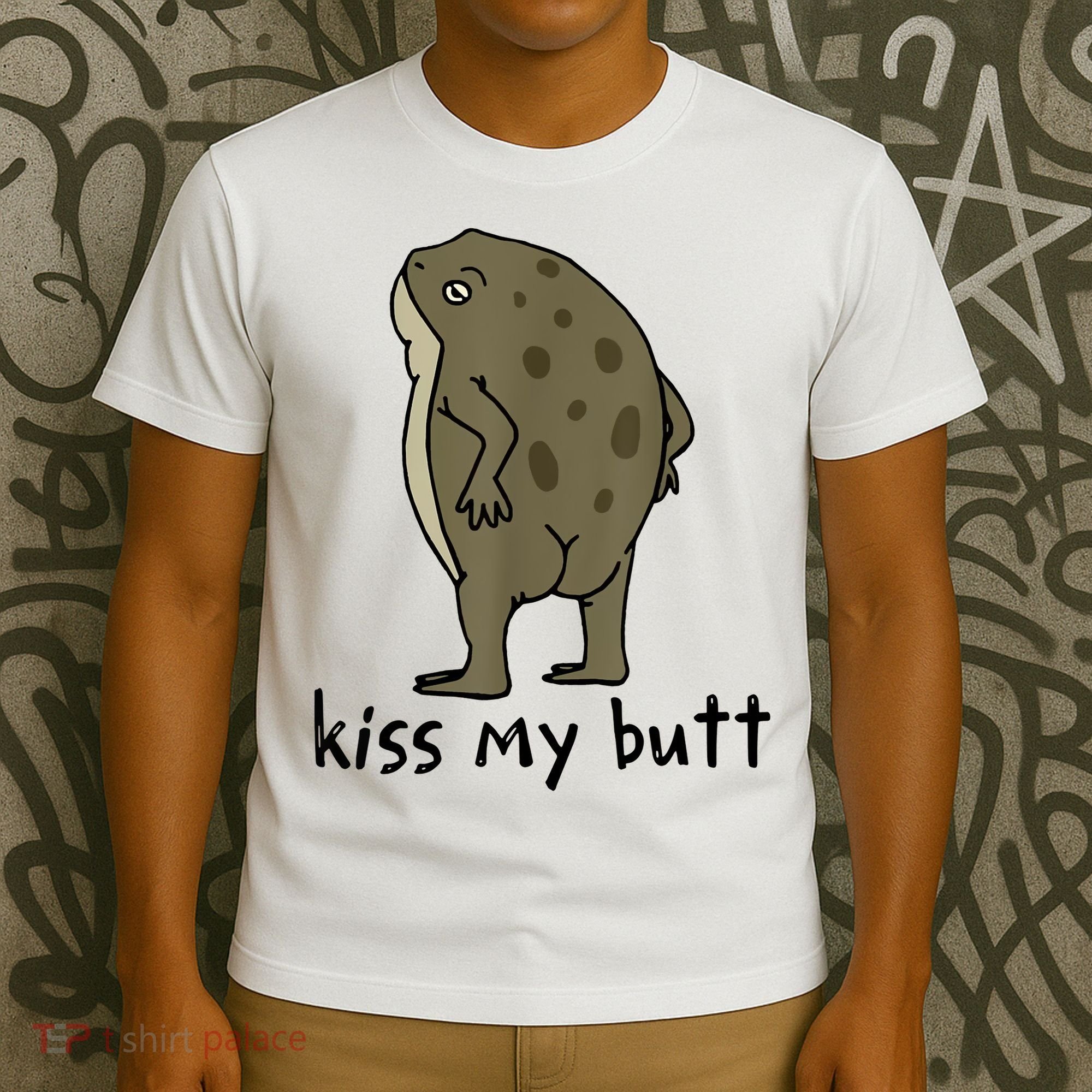 Kiss My Butt Funny Frog T-Shirt
