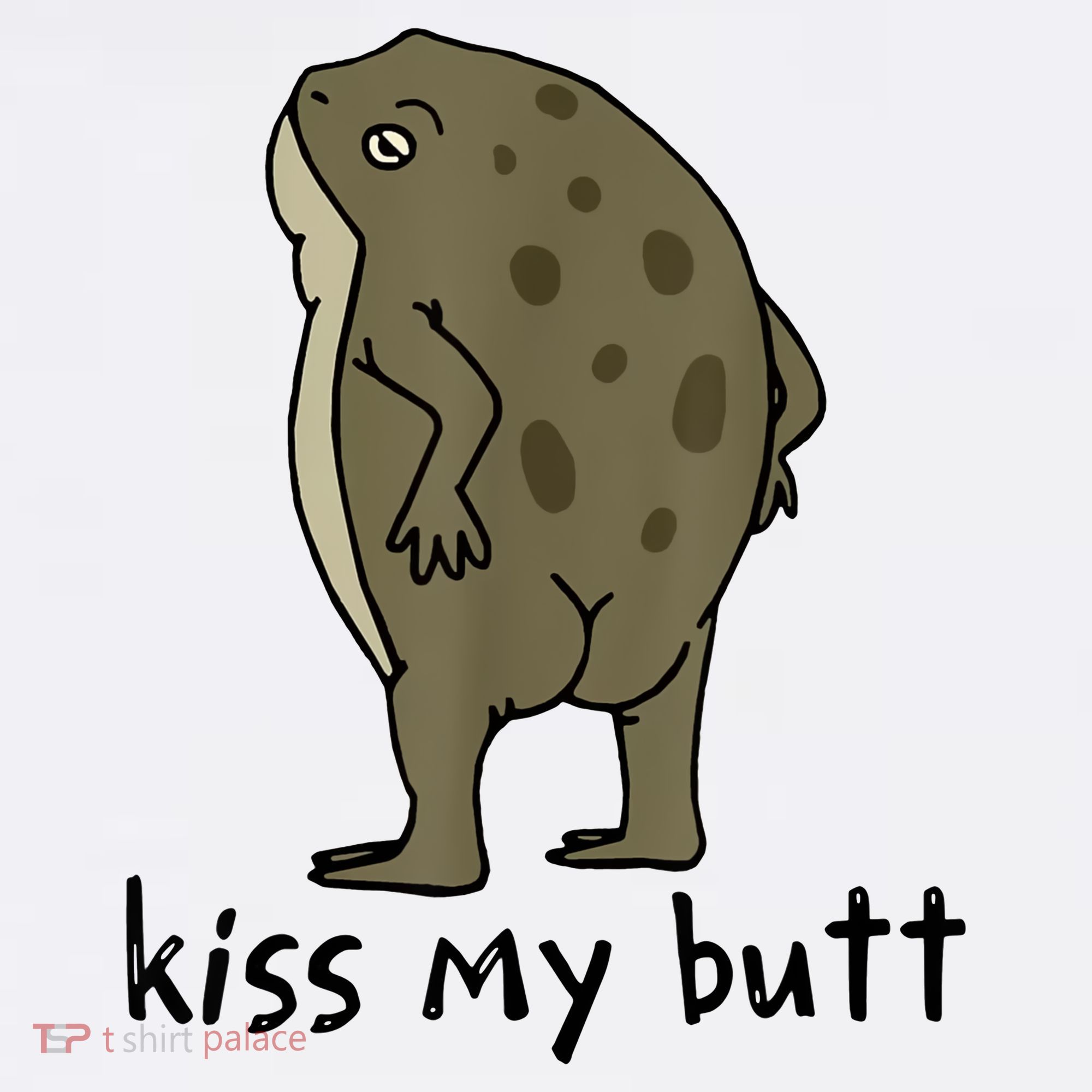 Kiss My Butt Funny Frog Beanie