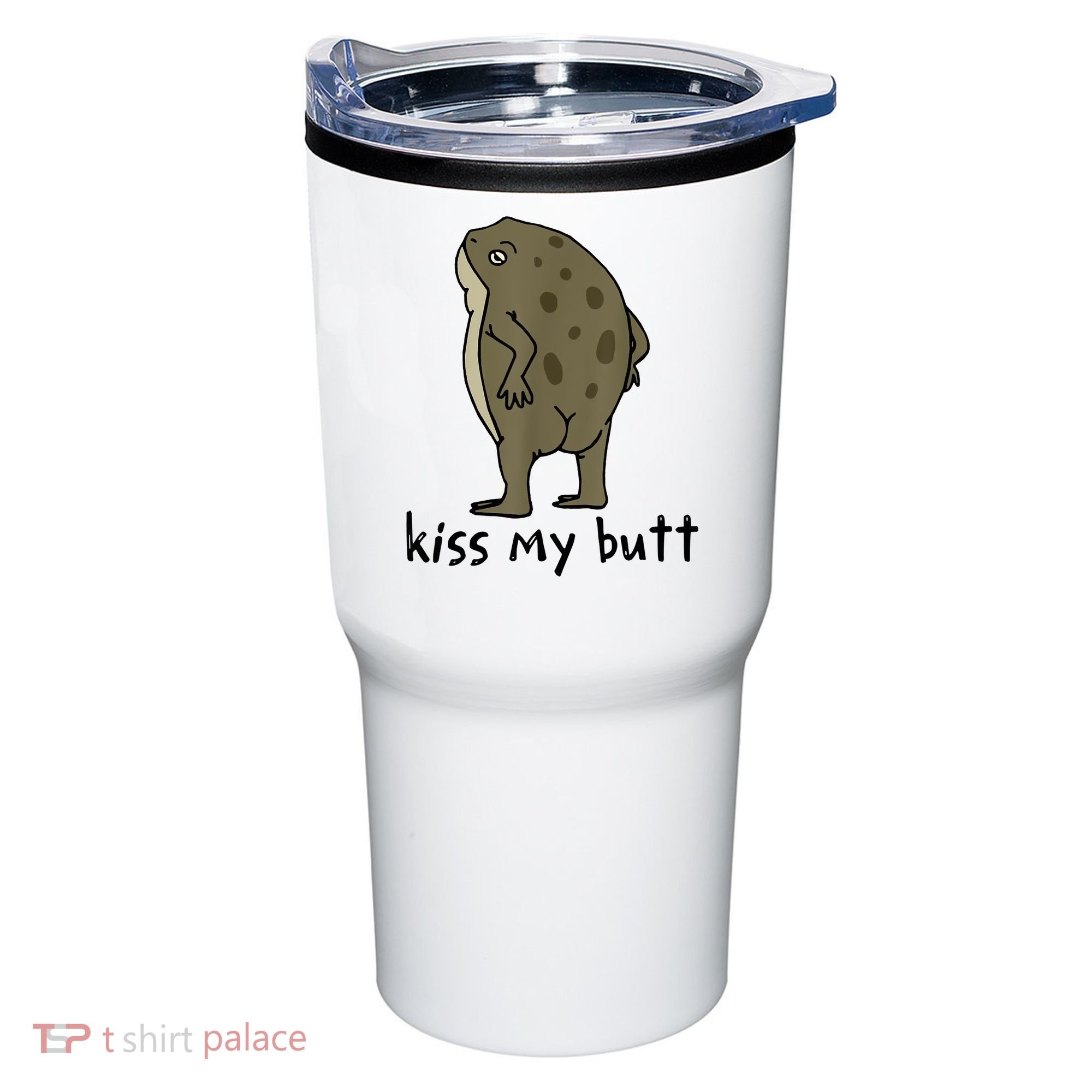 Kiss My Butt Funny Frog Tumbler