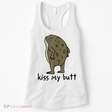 Kiss My Butt Funny Frog Women's Tank Top