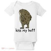 Kiss My Butt Funny Frog Baby Bodysuit thumb 0