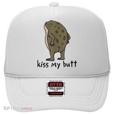 Kiss My Butt Funny Frog Hat