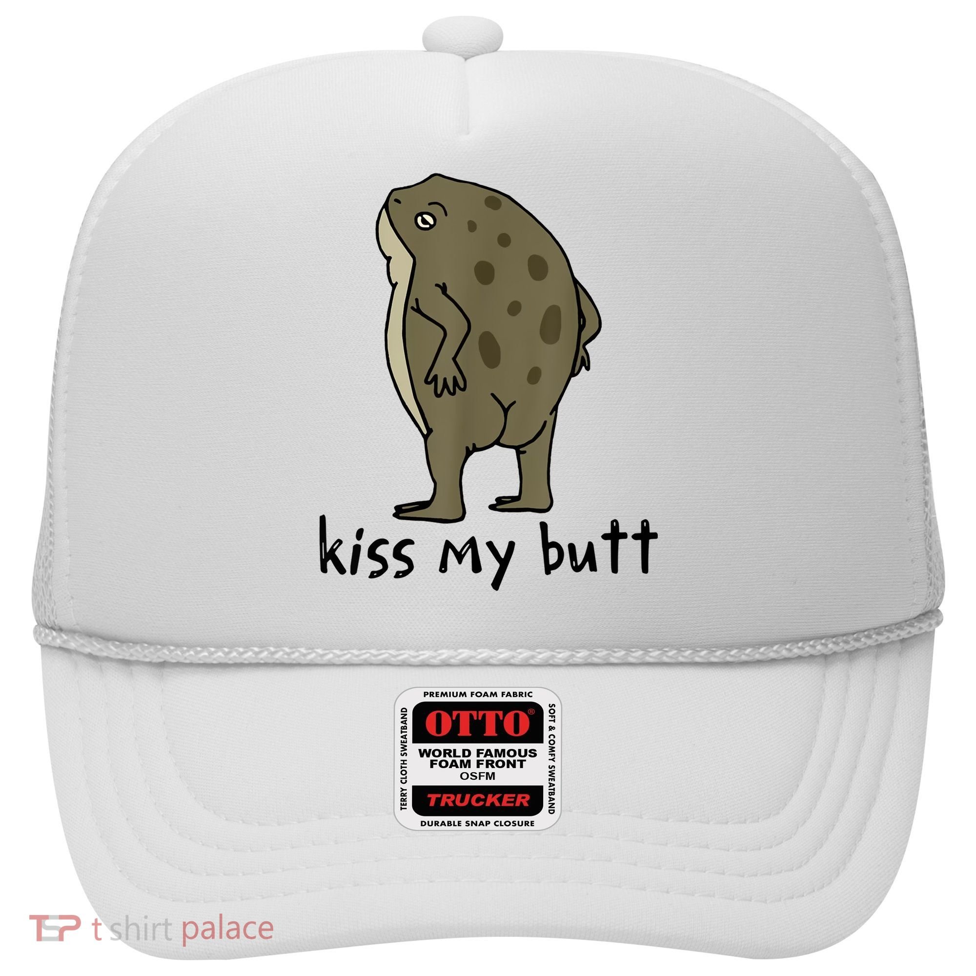 Kiss My Butt Funny Frog Hat