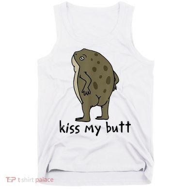 Kiss My Butt Funny Frog Tank Top