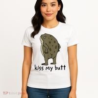 Kiss My Butt Funny Frog Women's T-Shirt thumb 4