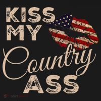 Kiss My Country Ass Patriotic Grunge Flag Lips Visor thumb 3