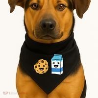 Kawaii Milk Chocolate Chip Cookie USA-Made Doggie Bandana thumb 1