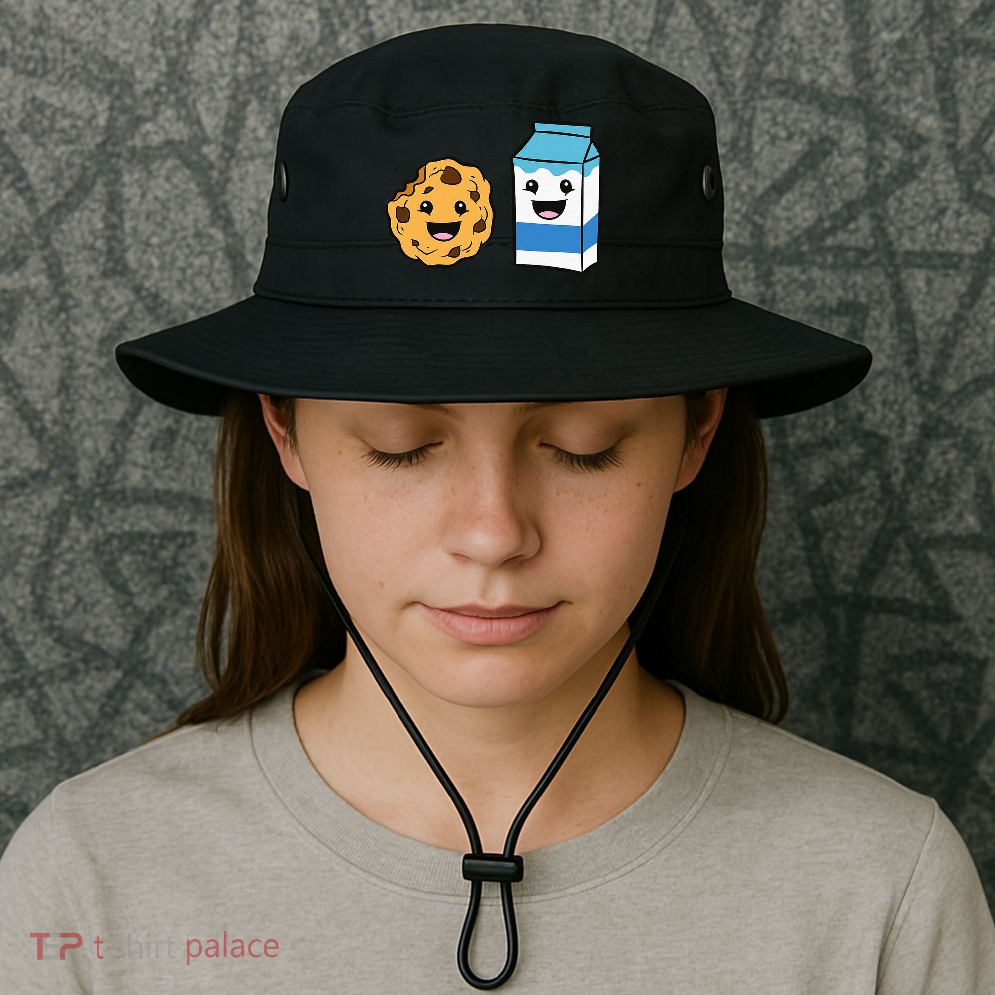 Kawaii Milk Chocolate Chip Cookie Bucket Hat