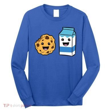 Kawaii Milk Chocolate Chip Cookie Long Sleeve Shirt