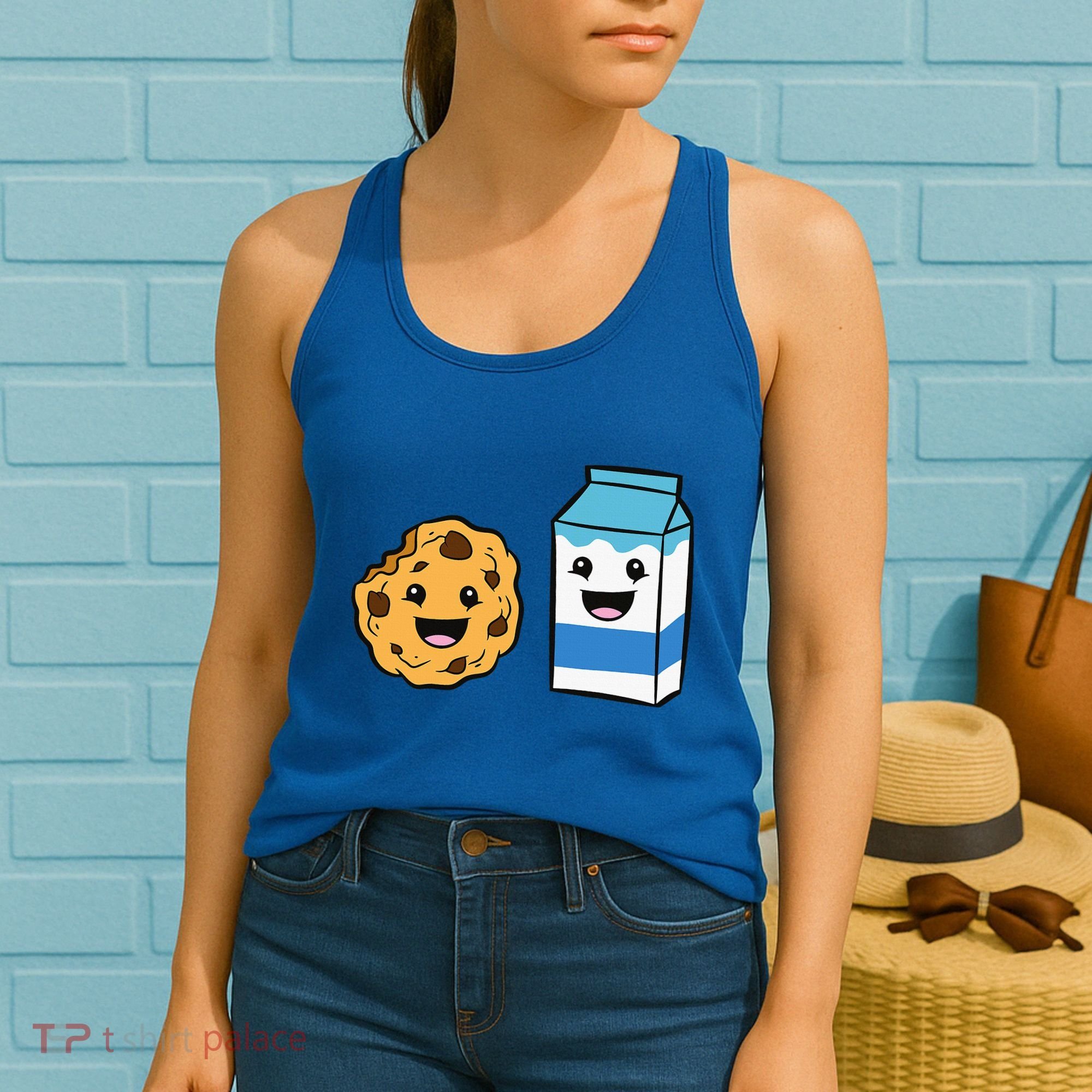 Kawaii Milk Chocolate Chip Cookie Women's Tank Top