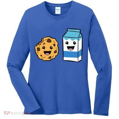 Kawaii Milk Chocolate Chip Cookie Women's Long Sleeve Shirt