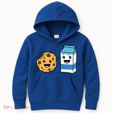 Kawaii Milk Chocolate Chip Cookie Kids Hoodie