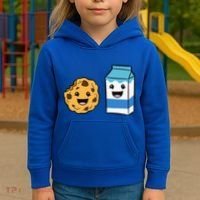 Kawaii Milk Chocolate Chip Cookie Kids Hoodie thumb 3