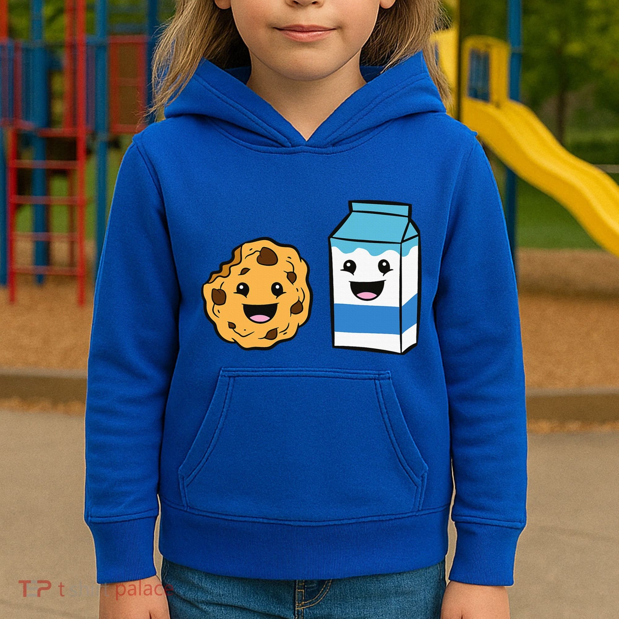 Kawaii Milk Chocolate Chip Cookie Kids Hoodie