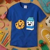 Kawaii Milk Chocolate Chip Cookie Kids T-Shirt thumb 3