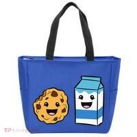 Kawaii Milk Chocolate Chip Cookie Tote Bag thumb 0