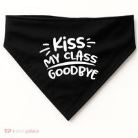 Kiss My Class Goodbye Funny Graduation USA-Made Doggie Bandana thumb 0