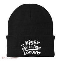 Kiss My Class Goodbye Funny Graduation Beanie thumb 0