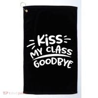Kiss My Class Goodbye Funny Graduation Golf Towel thumb 0
