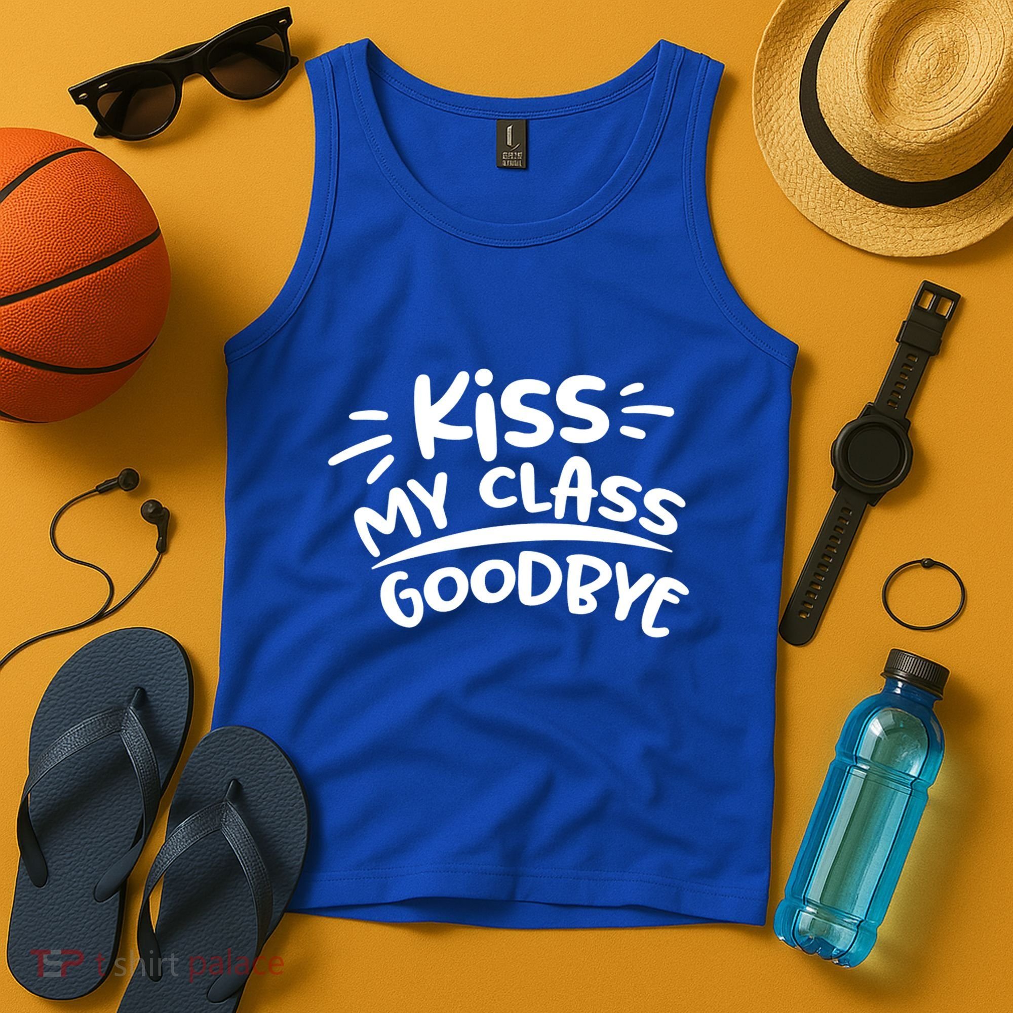 Kiss My Class Goodbye Funny Graduation Tank Top