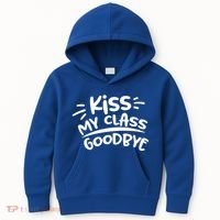 Kiss My Class Goodbye Funny Graduation Kids Hoodie thumb 0