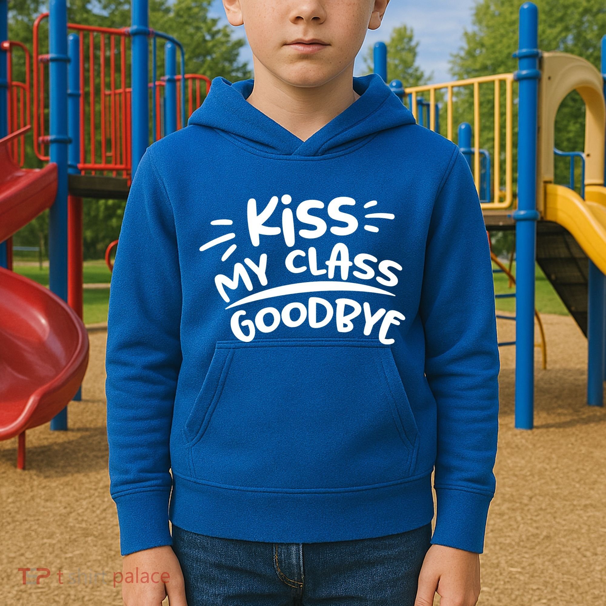 Kiss My Class Goodbye Funny Graduation Kids Hoodie