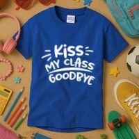 Kiss My Class Goodbye Funny Graduation Kids T-Shirt thumb 3