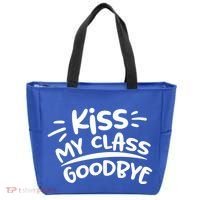 Kiss My Class Goodbye Funny Graduation Tote Bag thumb 0