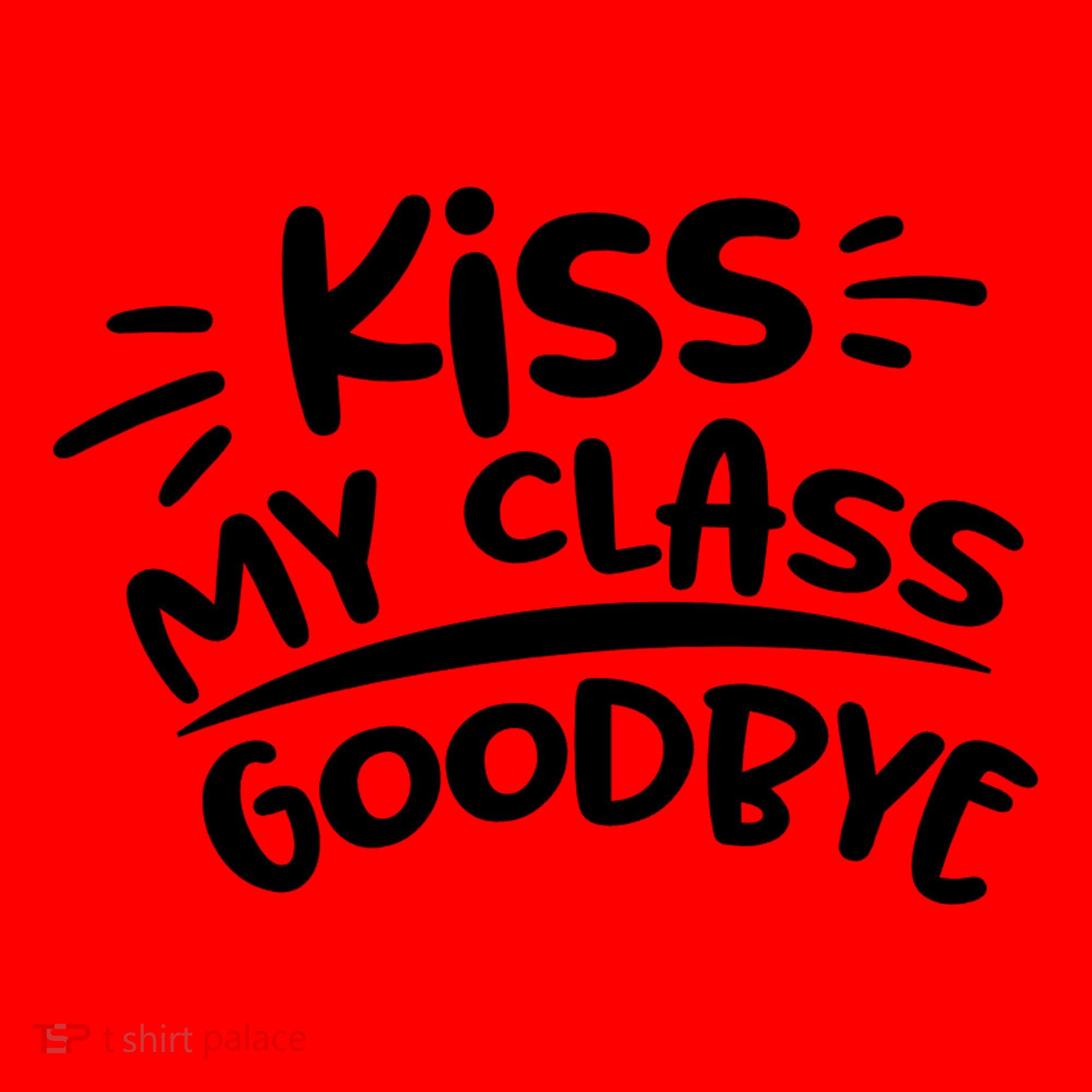 Kiss My Class Goodbye Funny Graduation Santa Hat