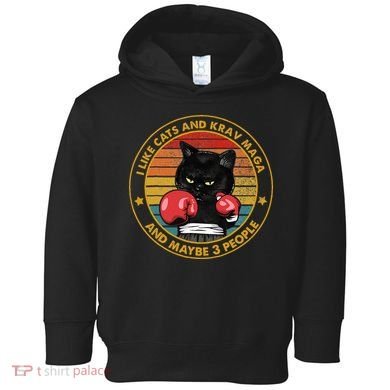 Krav Maga Cat Martial Arts Israel Defense Forces Toddler Hoodie