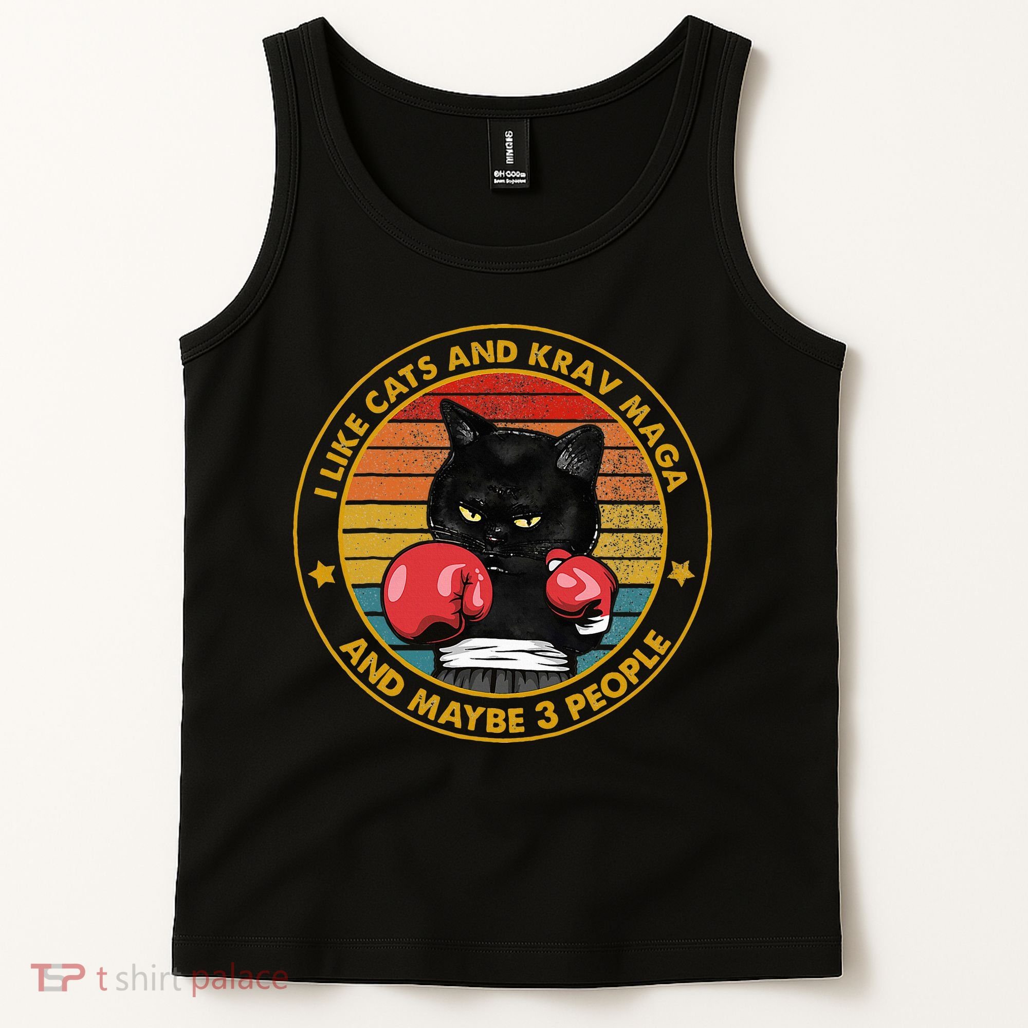 Krav Maga Cat Martial Arts Israel Defense Forces Tank Top