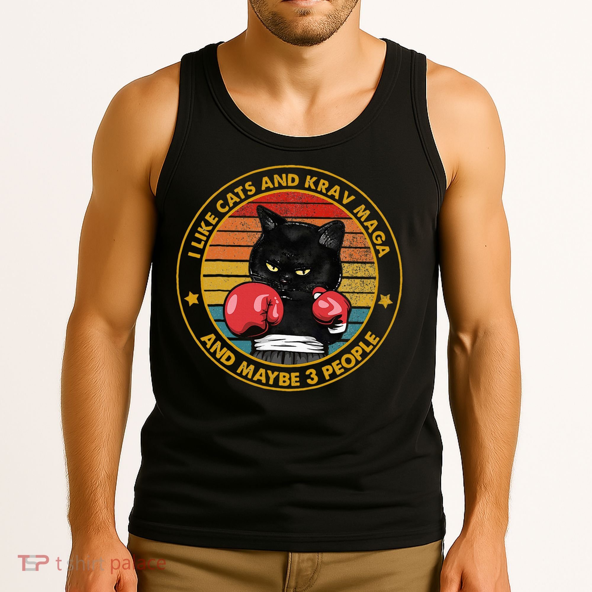 Krav Maga Cat Martial Arts Israel Defense Forces Tank Top