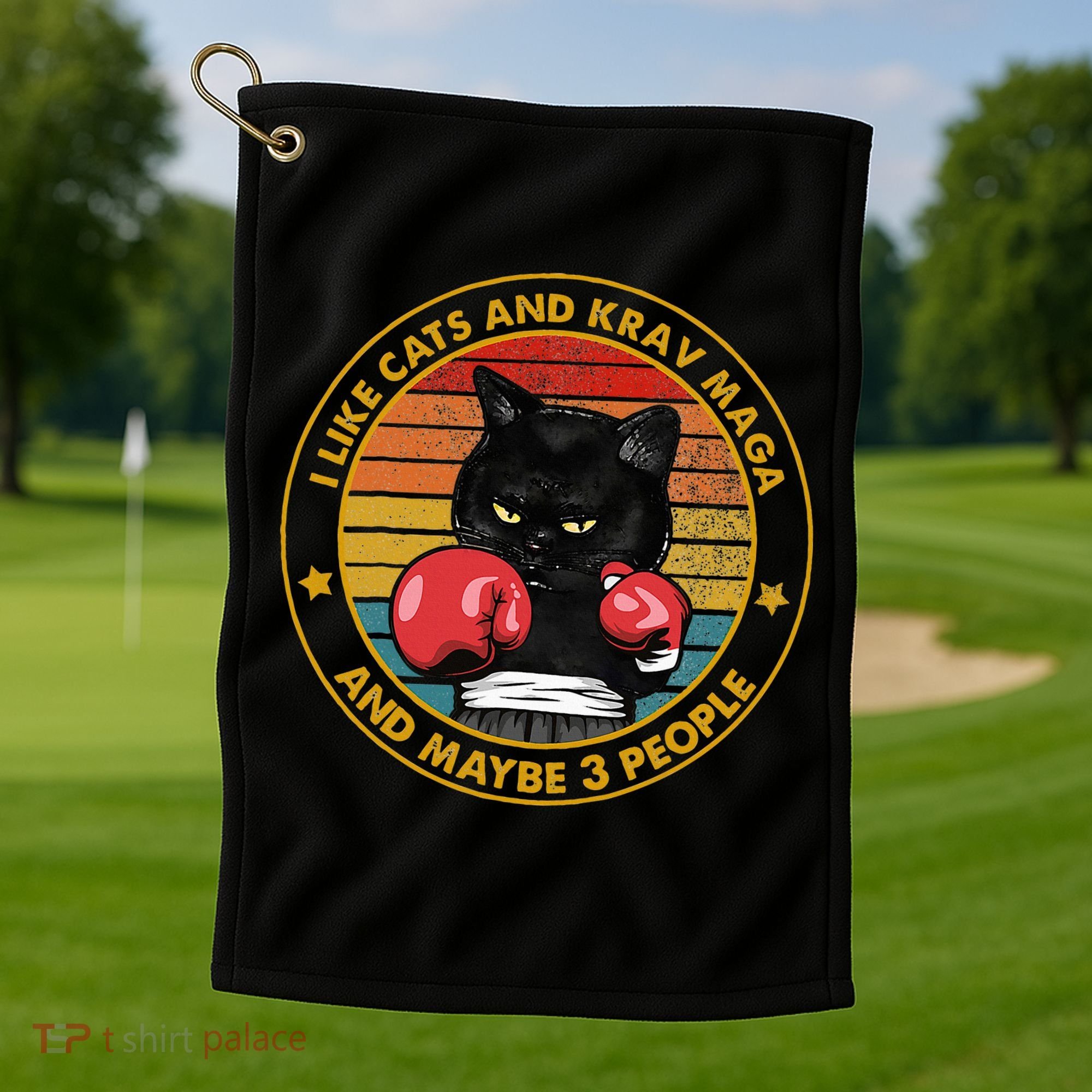 Krav Maga Cat Martial Arts Israel Defense Forces Golf Towel