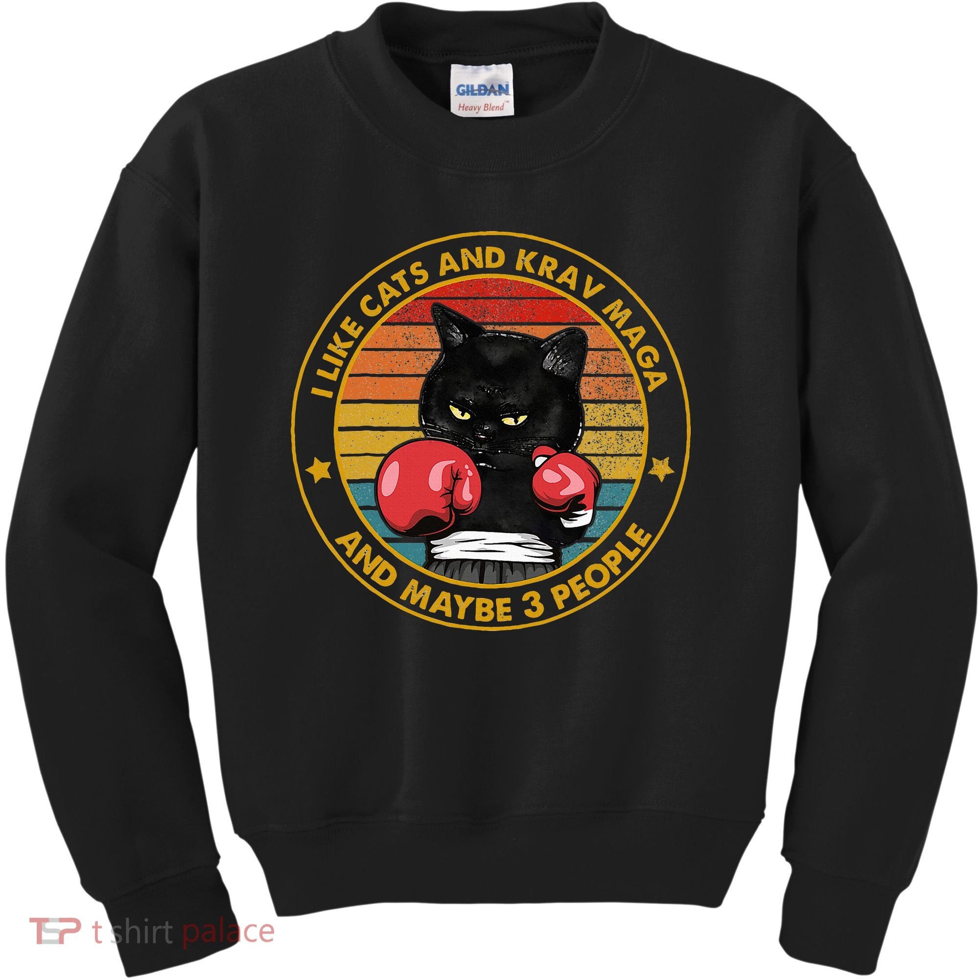 Krav Maga Cat Martial Arts Israel Defense Forces Kids Sweatshirt