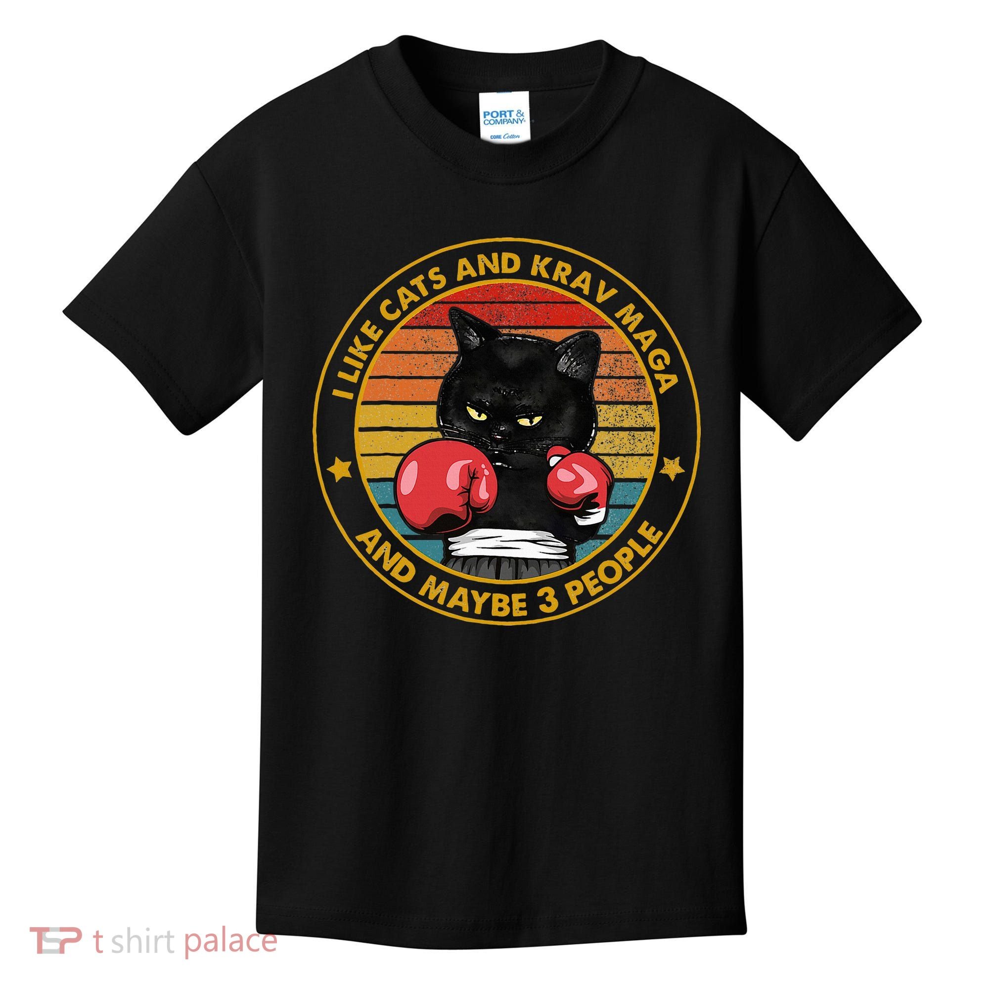 Krav Maga Cat Martial Arts Israel Defense Forces Kids T-Shirt