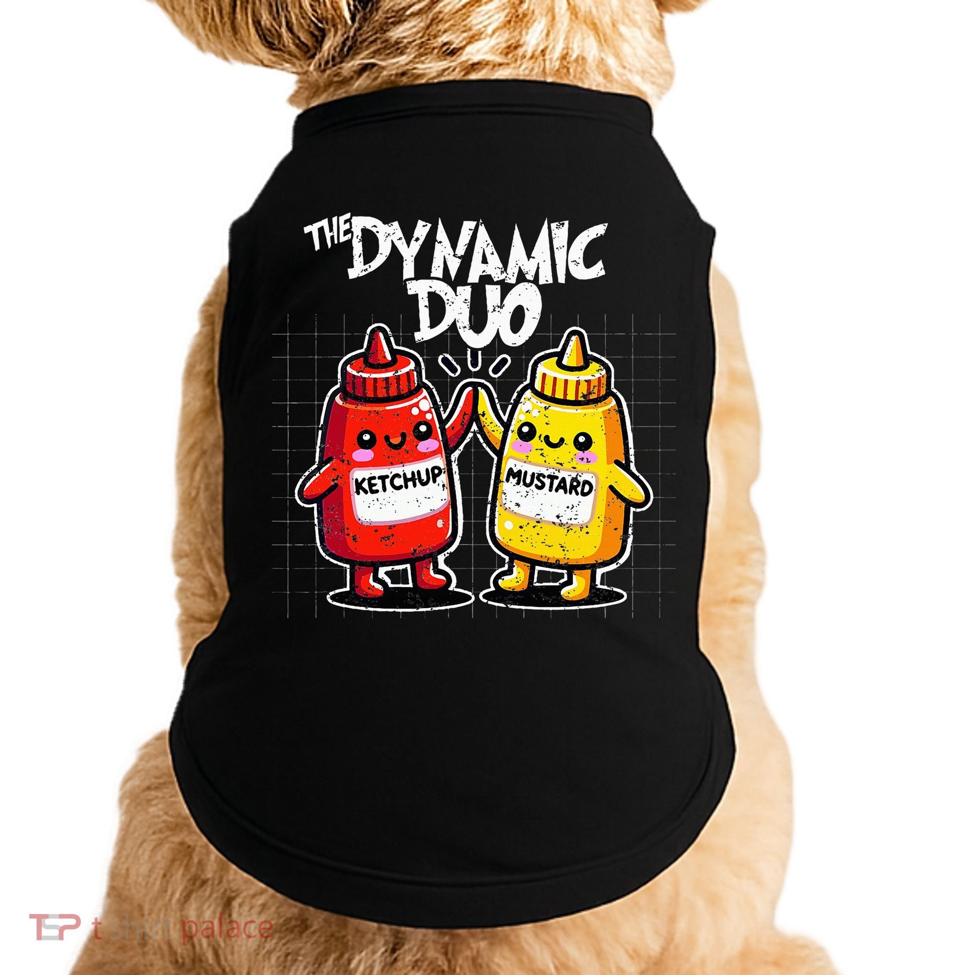 K.E.T..C.H.Up.. Mustard Dynamic Duo Best Friends Doggie Tank