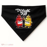 K.E.T..C.H.Up.. Mustard Dynamic Duo Best Friends USA-Made Doggie Bandana thumb 0