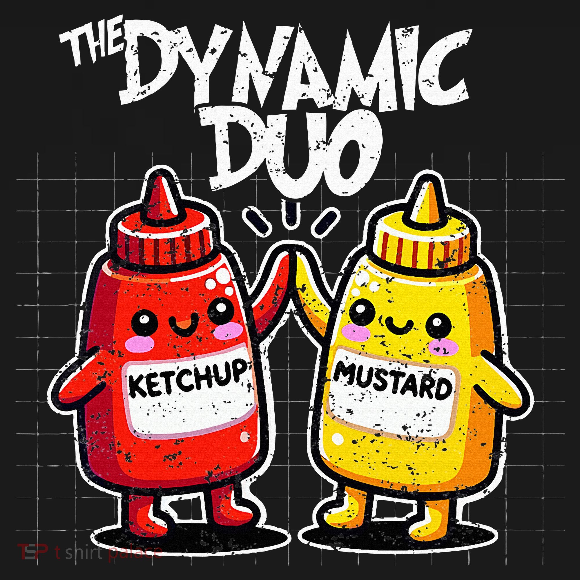 K.E.T..C.H.Up.. Mustard Dynamic Duo Best Friends Apron