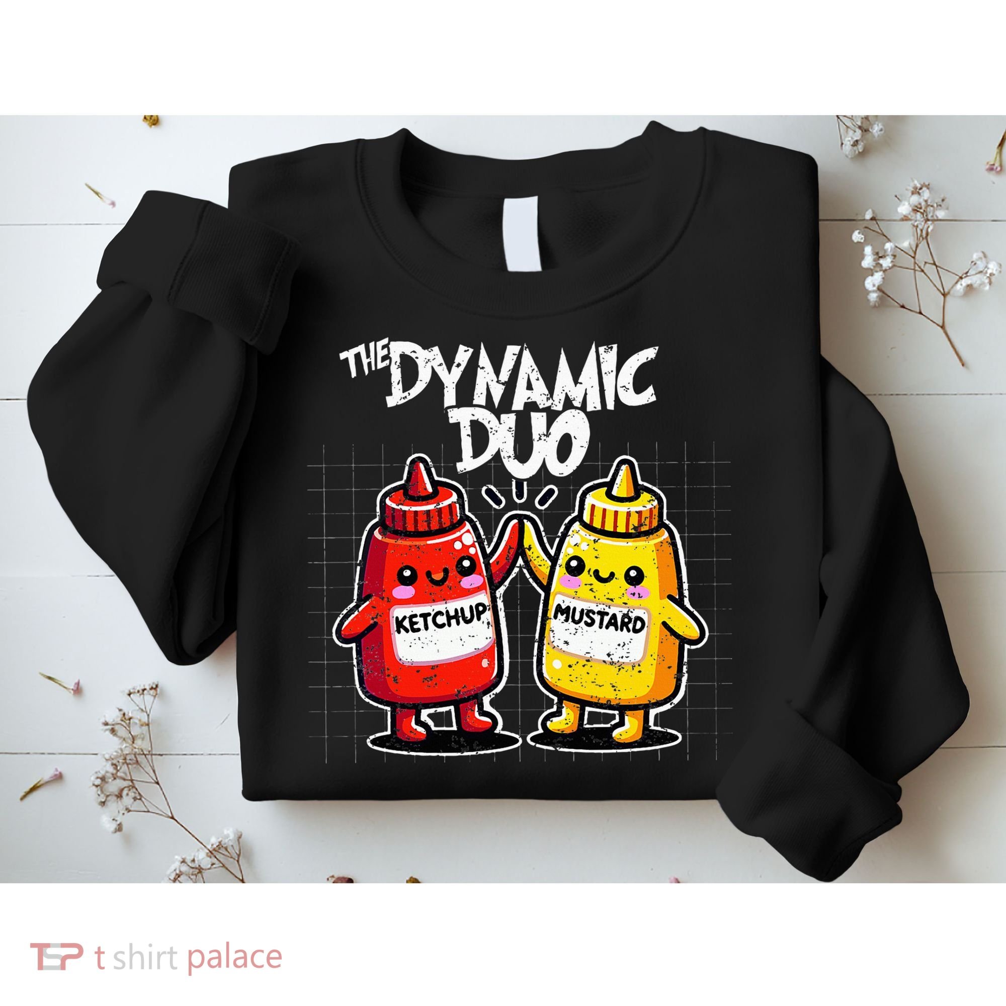 K.E.T..C.H.Up.. Mustard Dynamic Duo Best Friends Sweatshirt