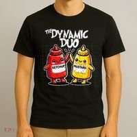 K.E.T..C.H.Up.. Mustard Dynamic Duo Best Friends T-Shirt thumb 3