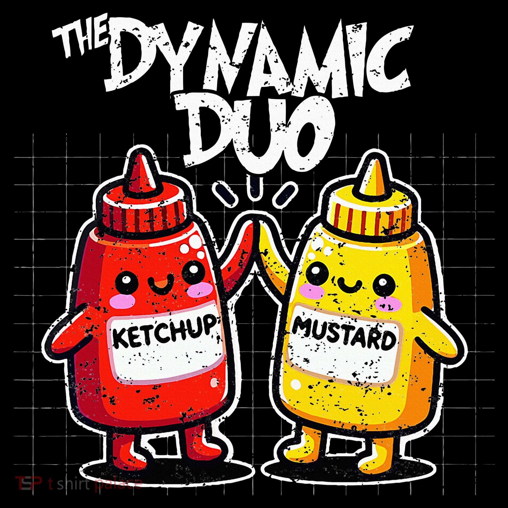 K.E.T..C.H.Up.. Mustard Dynamic Duo Best Friends T-Shirt