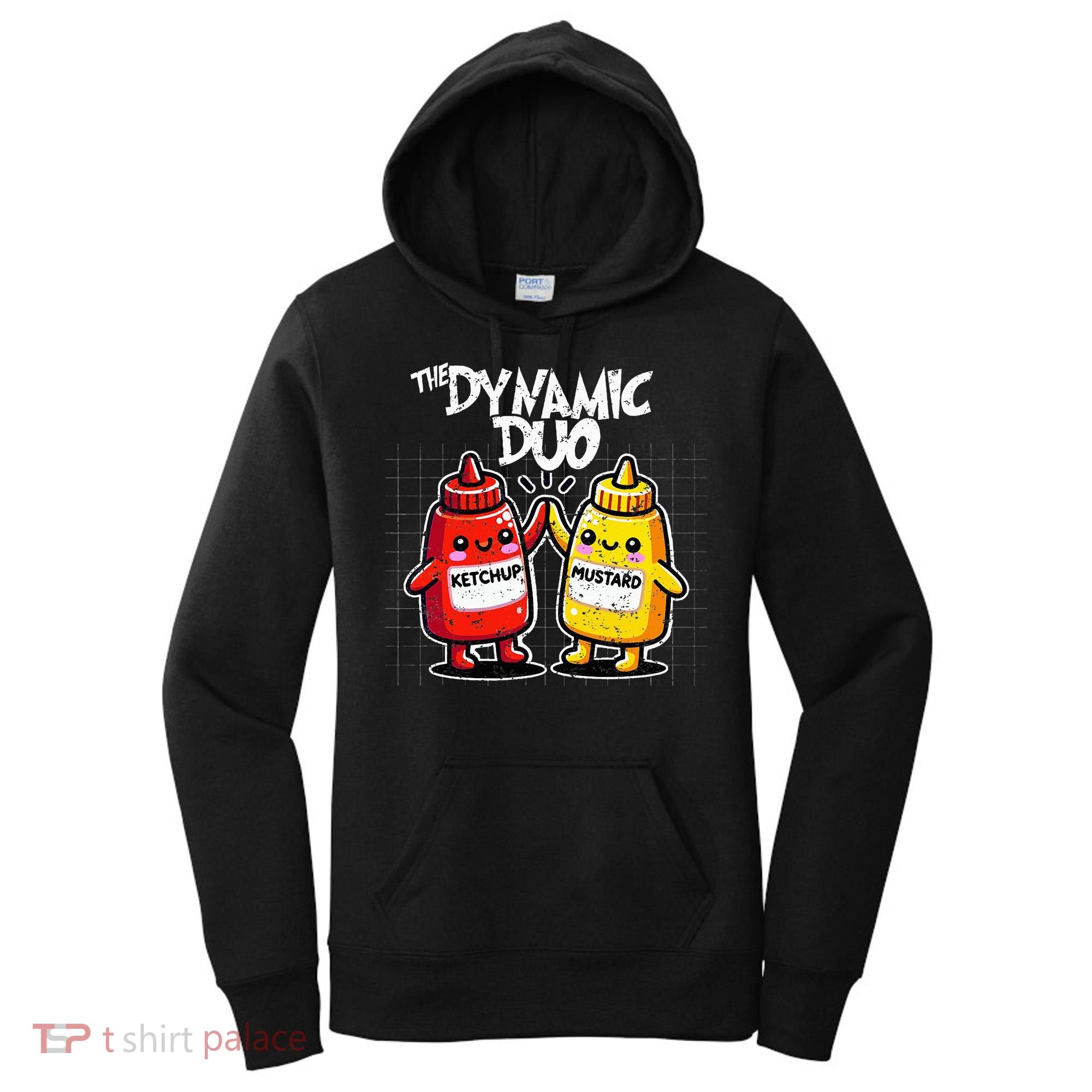 K.E.T..C.H.Up.. Mustard Dynamic Duo Best Friends Women's Hoodie