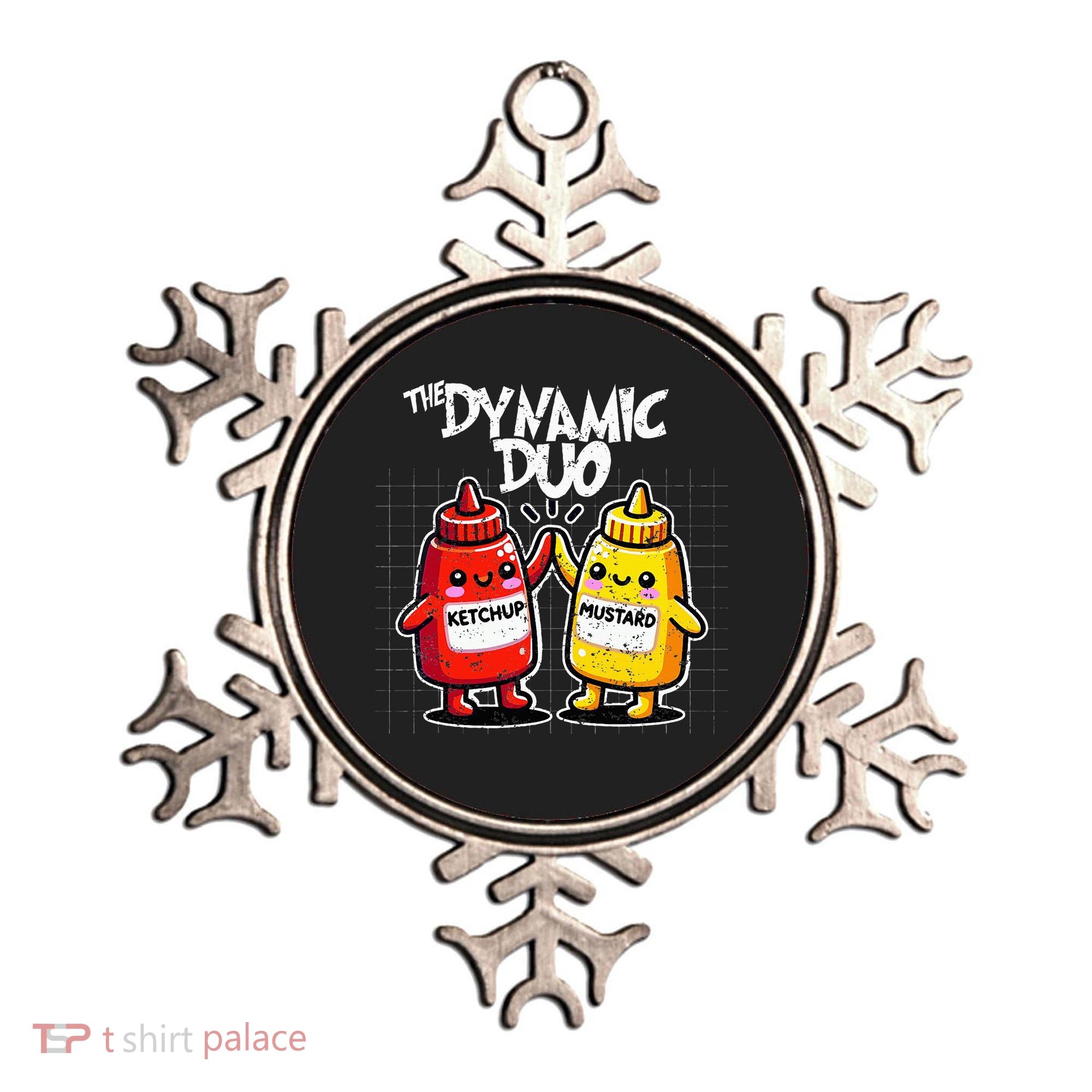 K.E.T..C.H.Up.. Mustard Dynamic Duo Best Friends Ornament