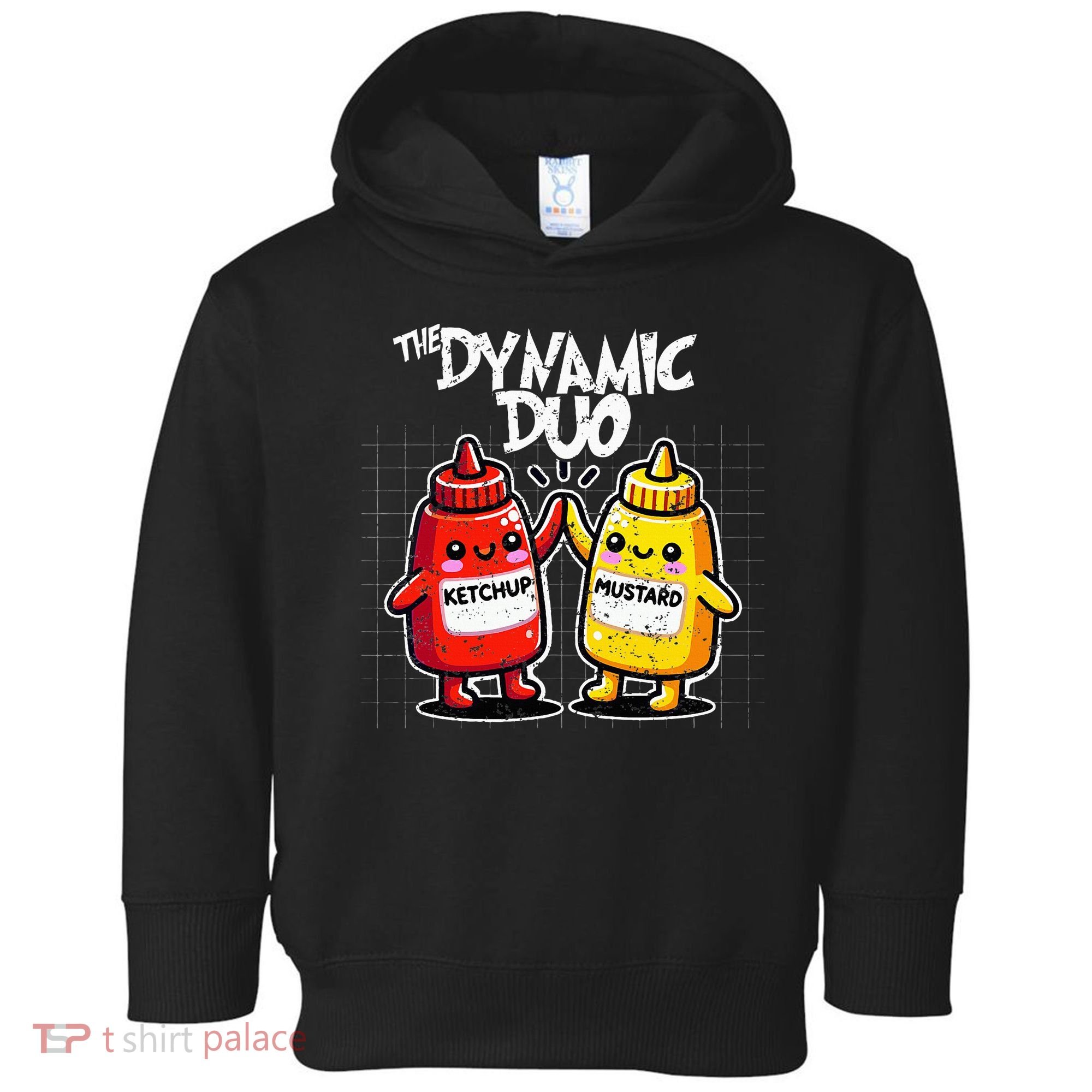 K.E.T..C.H.Up.. Mustard Dynamic Duo Best Friends Toddler Hoodie