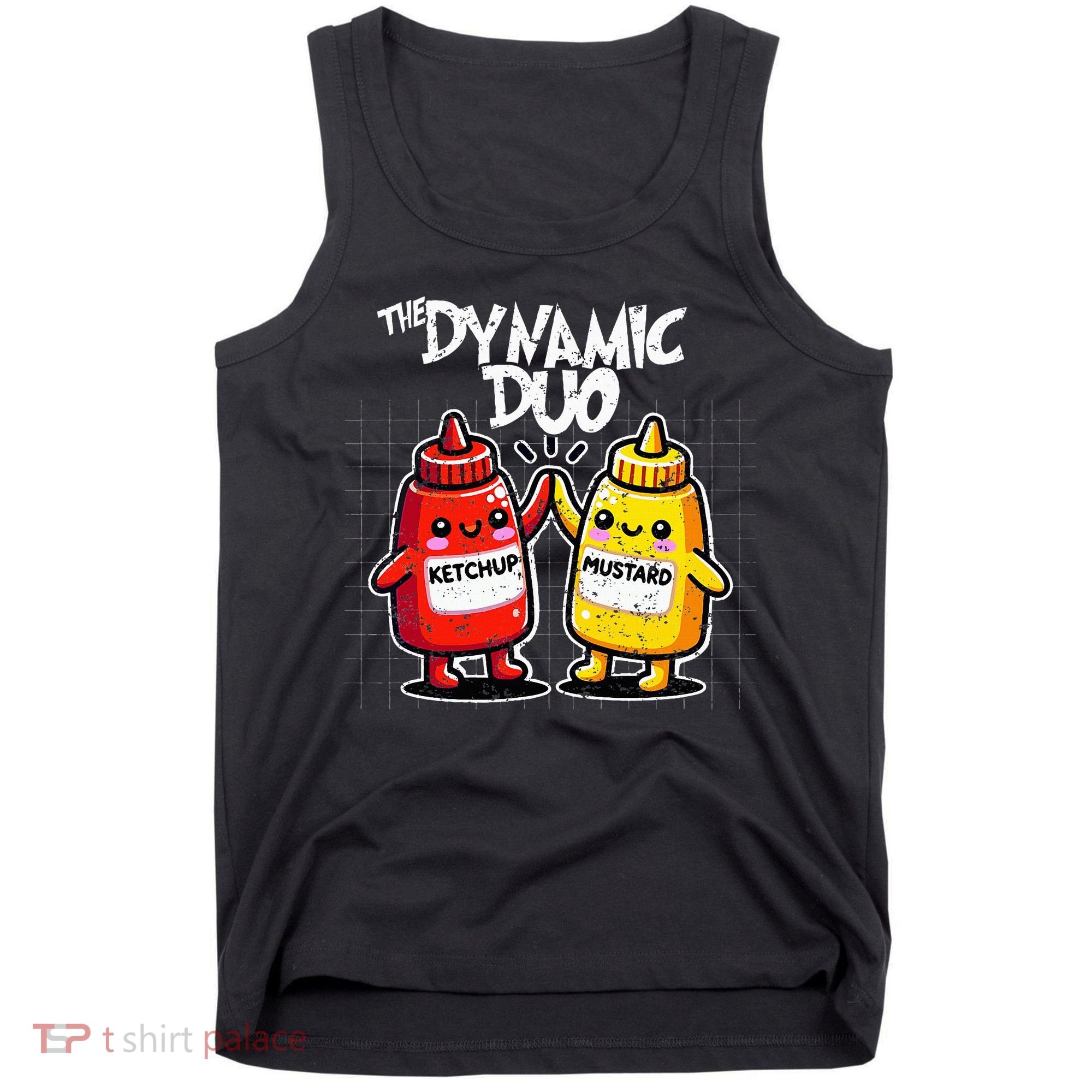 K.E.T..C.H.Up.. Mustard Dynamic Duo Best Friends Tank Top