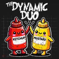 K.E.T..C.H.Up.. Mustard Dynamic Duo Best Friends Tank Top thumb 6