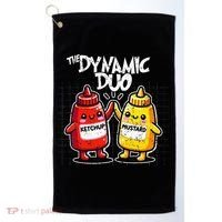 K.E.T..C.H.Up.. Mustard Dynamic Duo Best Friends Golf Towel thumb 0