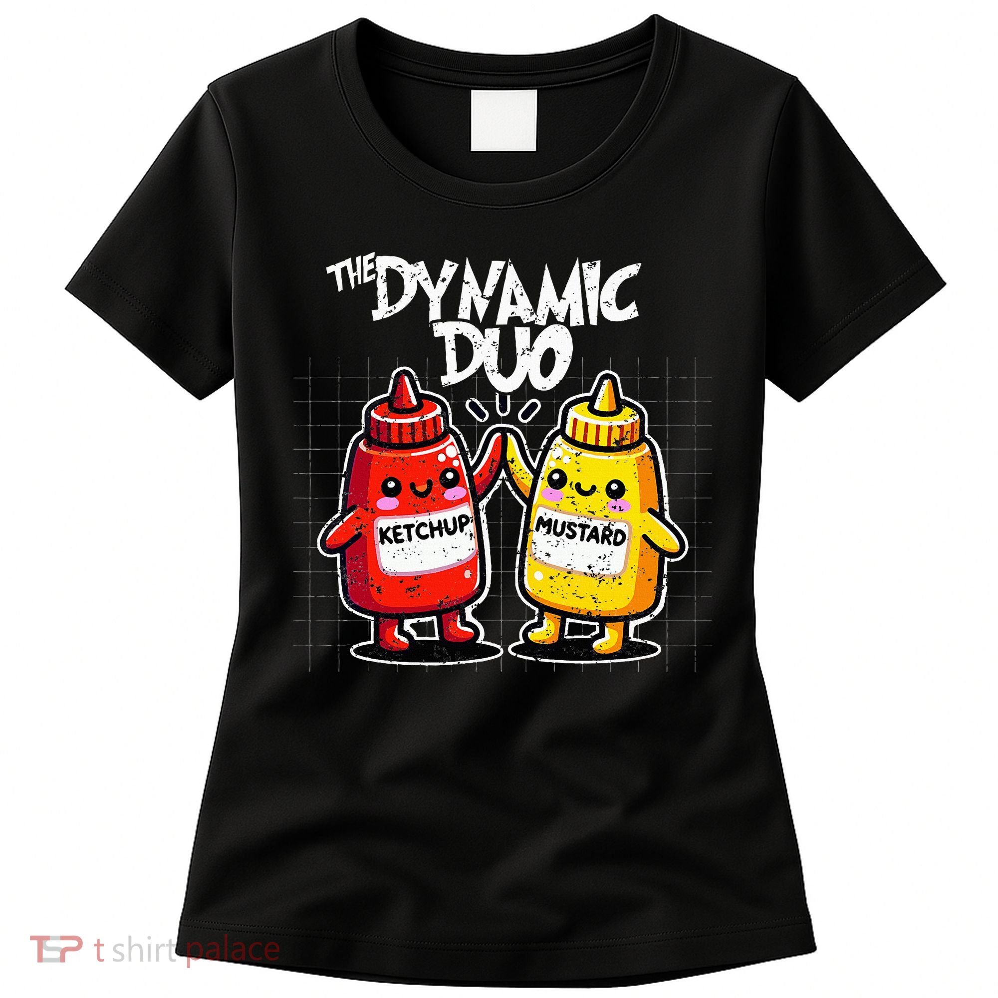 K.E.T..C.H.Up.. Mustard Dynamic Duo Best Friends Women's T-Shirt