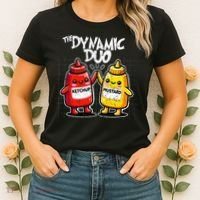 K.E.T..C.H.Up.. Mustard Dynamic Duo Best Friends Women's T-Shirt thumb 2